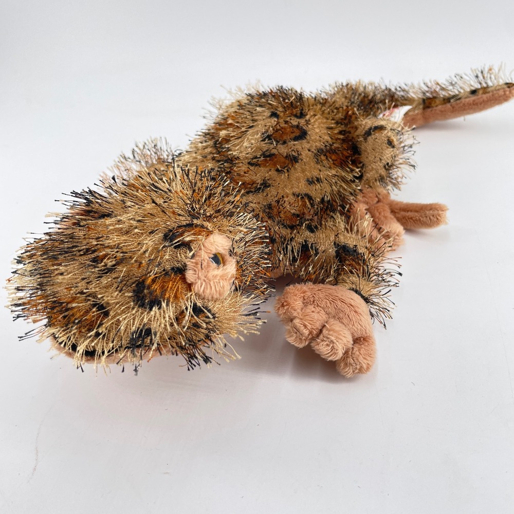 Ganz Webkinz Frilled Lizard Plush Spotted Tan Brown Reptile Stuffed toyl No Code
